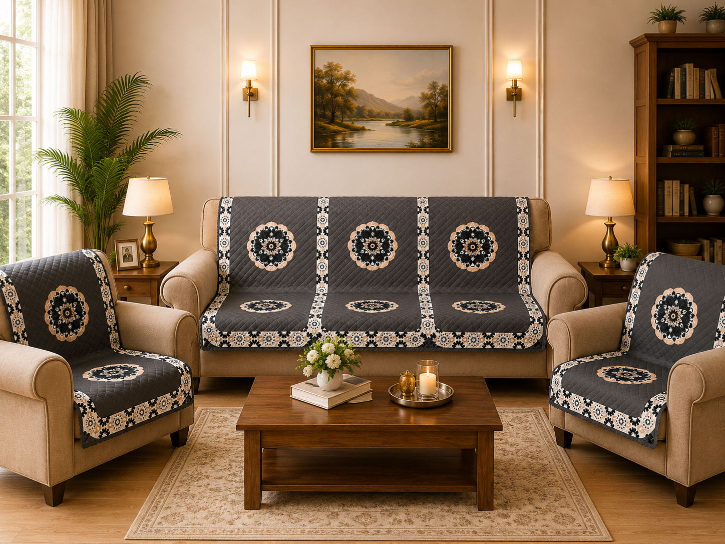 ALEX Premium Imported Quilted Sofa Cover